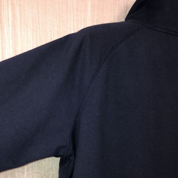 IActive PL Navy White Tripe Detail Snap Closure Mock Neck Athletic Jacket - Picture 7 of 14